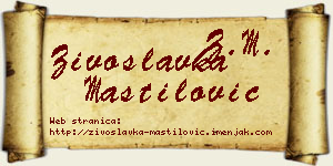 Živoslavka Mastilović vizit kartica